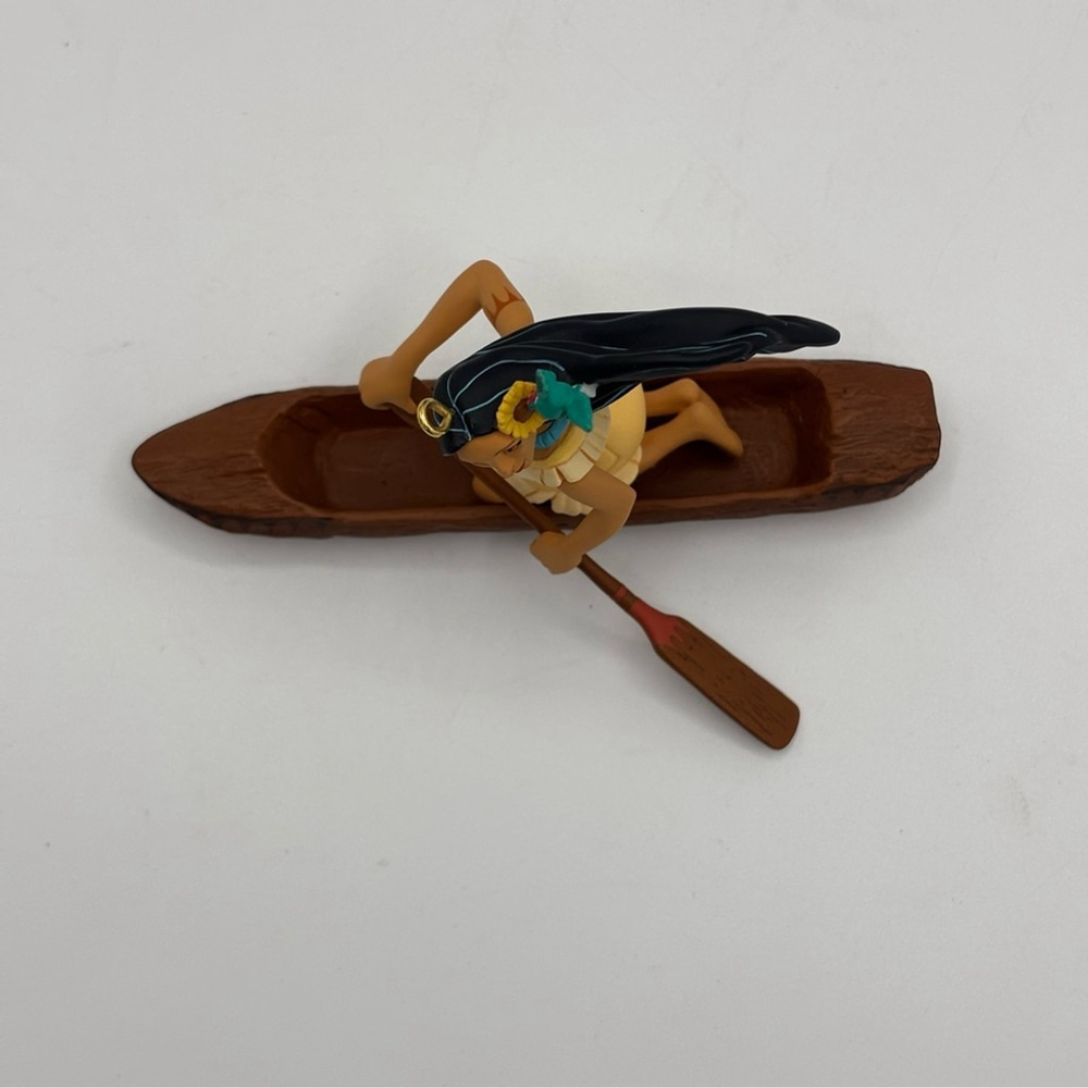 Hallmark Pocahontas Canoe Ornament Resin Figurine with Stand 1995 - Picture 13 of 14